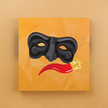 Carica l'immagine nel visualizzatore di Gallery, Calamita Personalizzata Su Tela Canvas Maschera Corni