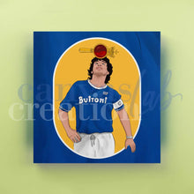 Carica l'immagine nel visualizzatore di Gallery, Maradona San Gennaro - Quadri Moderni Di Napoli Su Tela 20X20 / Azzurro E Giallo