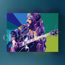 Carica l'immagine nel visualizzatore di Gallery, Pino Daniele Pop Art - Quadri Moderni Di Napoli Su Tela 15X25 / Orizzontale