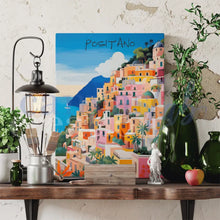 Carica l'immagine nel visualizzatore di Gallery, Positano - Quadri Moderni Di Viaggio Su Canvas Città Del Mondo