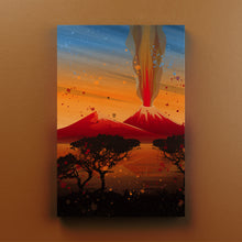 Carica l'immagine nel visualizzatore di Gallery, Vesuvio Artistico Pop Art - Quadri Moderni Di Napoli Su Tela 15X25 / Rosso Pennellato