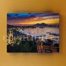 Carica l'immagine nel visualizzatore di Gallery, Golfo Di Napoli - Quadri Moderni Su Tela 15X25 / Alba