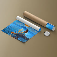 Carica l'immagine nel visualizzatore di Gallery, Sirena Partenope all'alba - Quadri Moderni di Napoli su Tela