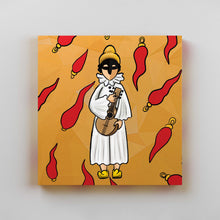 Carica l'immagine nel visualizzatore di Gallery, Pulcinella Corni - Quadri Moderni Di Napoli Su Tela 20X20 / Oro