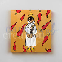 Carica l'immagine nel visualizzatore di Gallery, Pulcinella Corni - Quadri Moderni Di Napoli Su Tela 20X20 / Oro