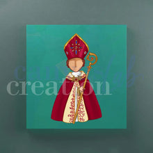 Carica l'immagine nel visualizzatore di Gallery, Calamita Personalizzata Su Tela Canvas San Gennaro Verde Acqua