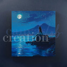 Carica l'immagine nel visualizzatore di Gallery, Sirena Partenope di notte - Quadri Moderni di Napoli su Tela