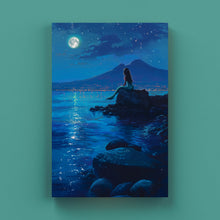Carica l'immagine nel visualizzatore di Gallery, Sirena Partenope di notte - Quadri Moderni di Napoli su Tela