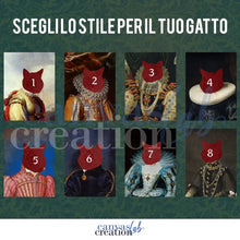 Carica l'immagine nel visualizzatore di Gallery, Caricatura Del Tuo Cane O Gatto In Stile Quadro Ottocentesco Tela