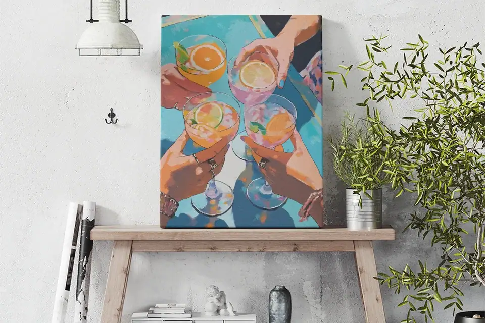 Art Decò Home — quadro su tela ambientato