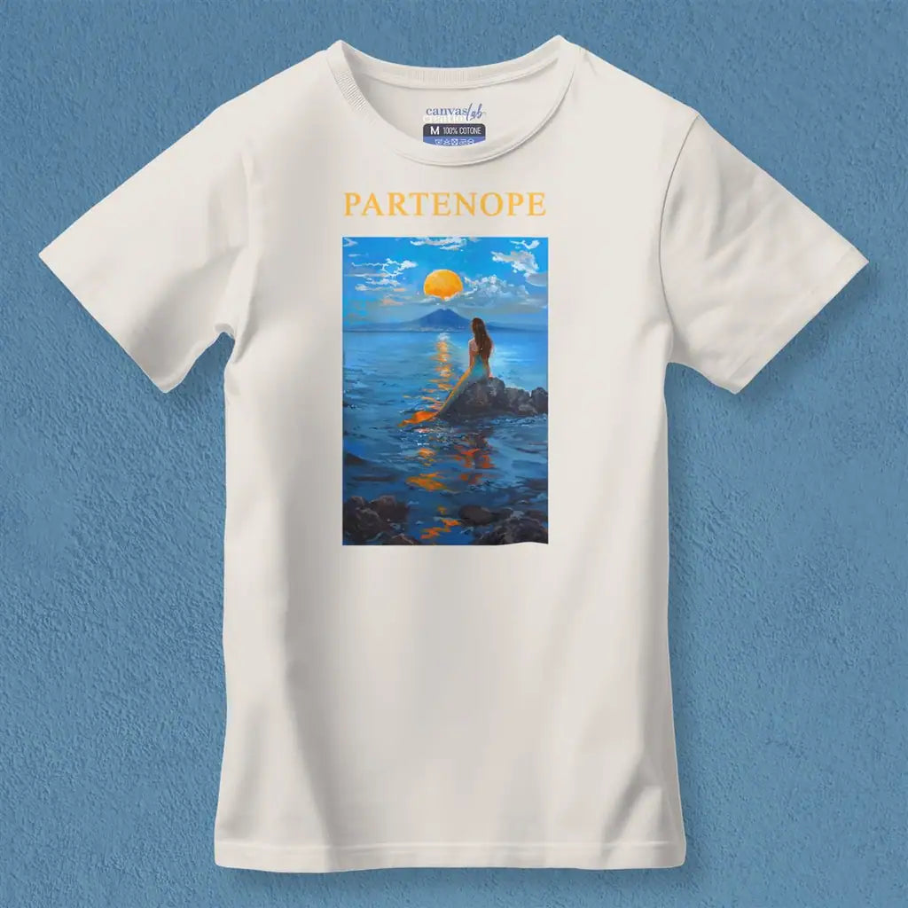 T-shirt Sirena Partenope Minimal — Beige Chiaro - Off White