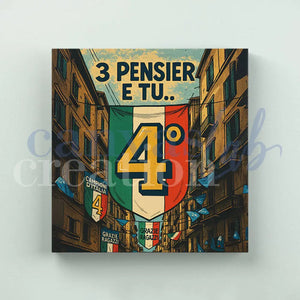 3 Pensier e tu... 4° - Quadri Celebrativi 4° Scudetto del Napoli - Edizione Limitata