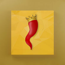 Carica l'immagine nel visualizzatore di Gallery, Corno Napoletano - Quadri Moderni Di Napoli Su Tela 20X20 / Giallo
