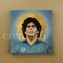 Carica l&#39;immagine nel visualizzatore di Gallery, Calamita Personalizzata Su Tela Canvas Maradona Santo
