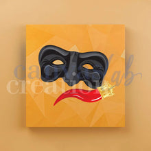 Carica l&#39;immagine nel visualizzatore di Gallery, Calamita Personalizzata Su Tela Canvas Maschera Corni
