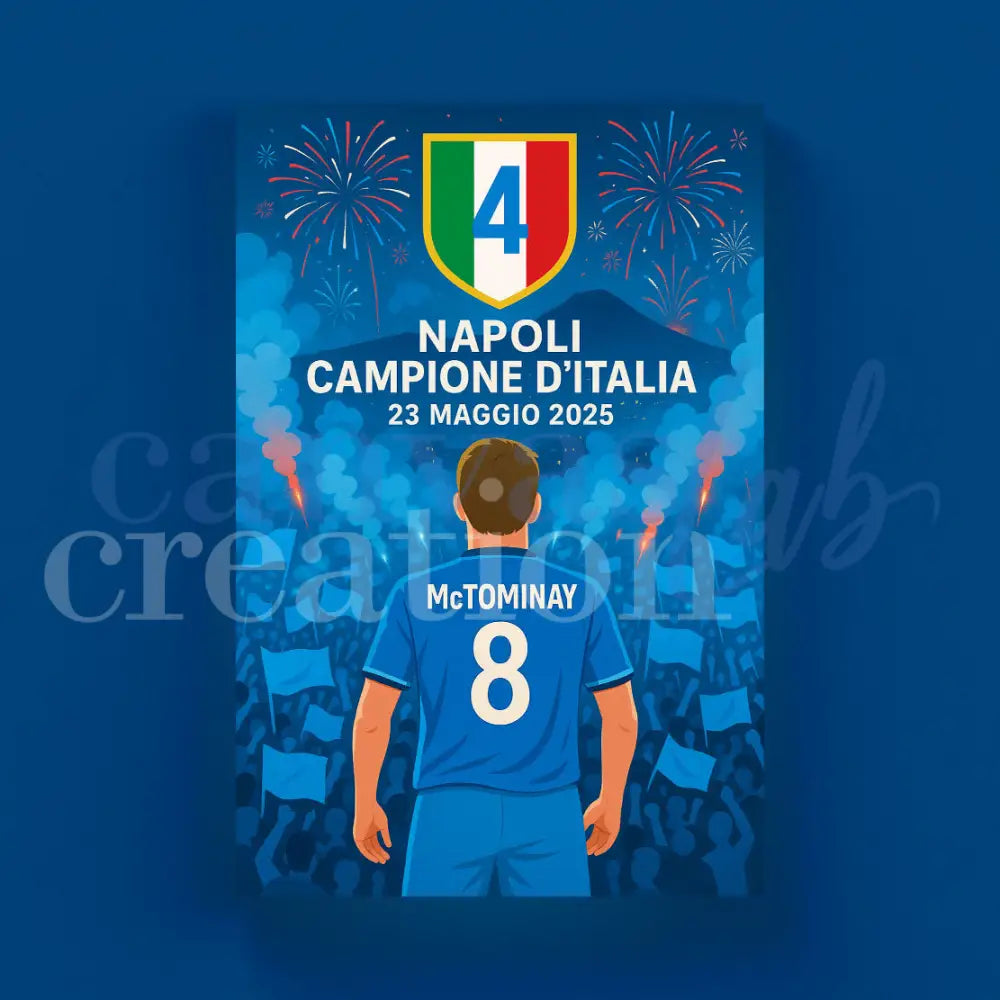 McTominay - Quadri Celebrativi 4° Scudetto del Napoli - Edizione Limitata
