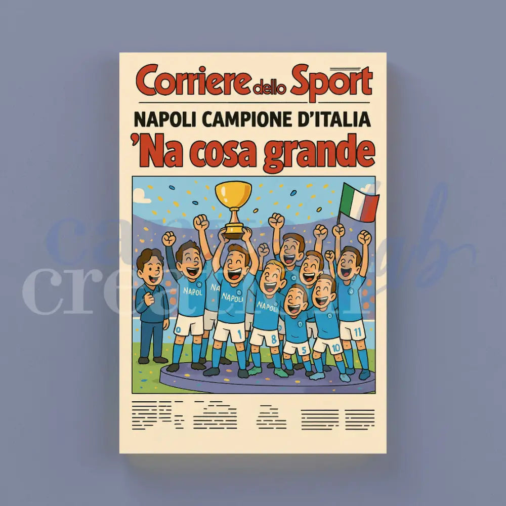 Testata - Quadri Celebrativi 4° Scudetto del Napoli - Edizione Limitata