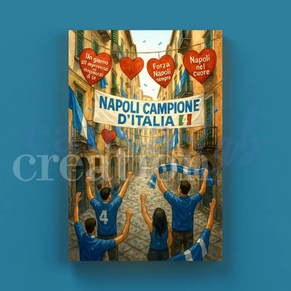 Quartieri Spagnoli Festa - Quadri Celebrativi 4° Scudetto del Napoli - Edizione Limitata
