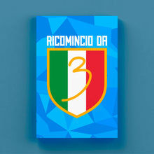 Carica l'immagine nel visualizzatore di Gallery, Scudetto Ricomincio Da Tre - Speciale Quadri Moderni Di Napoli Su Tela 15X25
