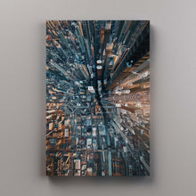 Carica l'immagine nel visualizzatore di Gallery, New York Dallalto - Quadri Di Su Tela 15X25 / Verticale
