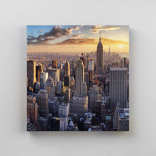 Carica l'immagine nel visualizzatore di Gallery, New York Al Tramonto - Quadri Di Su Tela 20X20
