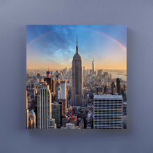 Carica l'immagine nel visualizzatore di Gallery, New York Arcobaleno - Quadri Di Su Tela 20X20
