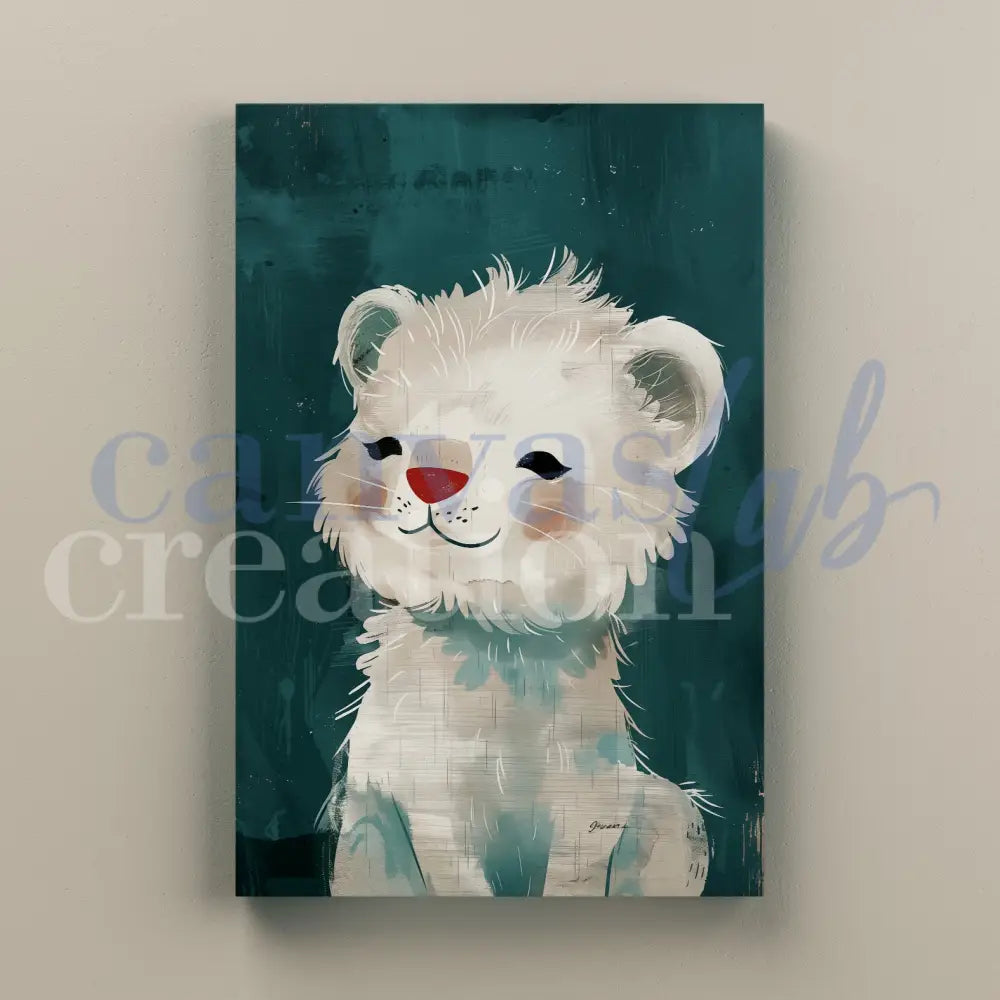 Orsacchiotto Verde Arredo Cameretta Bimbi Quadri Moderni su Tela C