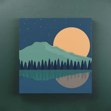 Carica l'immagine nel visualizzatore di Gallery, Paesaggio Notturno Astratto - Quadri Moderni Per Arredamento Soggiorno 20X20
