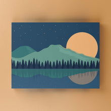 Carica l'immagine nel visualizzatore di Gallery, Paesaggio Notturno Astratto - Quadri Moderni Per Arredamento Soggiorno 15X25
