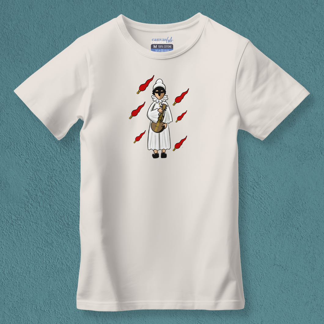 Pulcinella Minimal - T-Shirt Napoletane Moderne