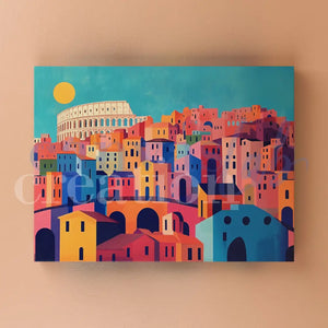 Roma Colorata - Quadri Moderni di Roma su Tela