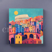 Carica l&#39;immagine nel visualizzatore di Gallery, Roma Colorata - Quadri Moderni di Roma su Tela
