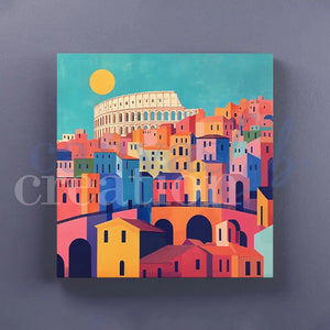 Roma Colorata - Quadri Moderni di Roma su Tela