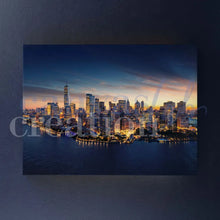 Carica l&#39;immagine nel visualizzatore di Gallery, Skyline New York Di Notte - Quadri Su Tela 15X25

