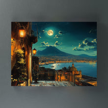 Carica l'immagine nel visualizzatore di Gallery, Terrazza Vesuvio Notte - Quadri Moderni di Napoli su Tela
