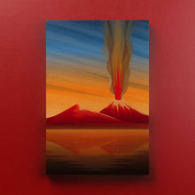 Carica l'immagine nel visualizzatore di Gallery, Vesuvio Artistico Pop Art - Quadri Moderni Di Napoli Su Tela 15X25 / Rosso Semplice
