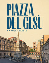 Carica l'immagine nel visualizzatore di Gallery, Poster Vintage Napoli - Quadri Moderni di Napoli su Tela · Piazza del Gesù · verticale
