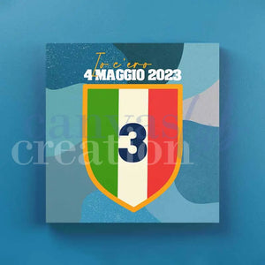 Io Cero - Speciale Scudetto Quadri Moderni Di Napoli Su Tela 20X20