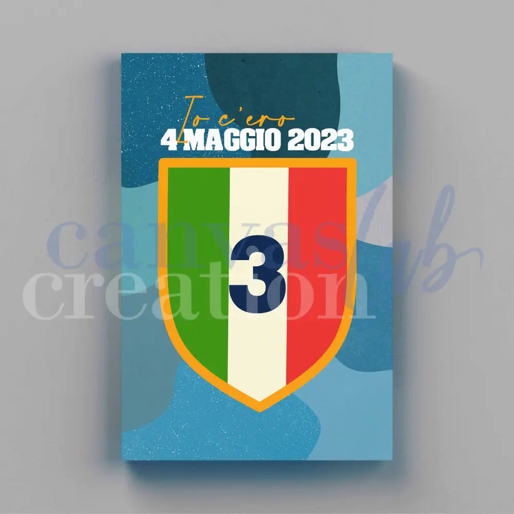 Io Cero - Speciale Scudetto Quadri Moderni Di Napoli Su Tela 15X25