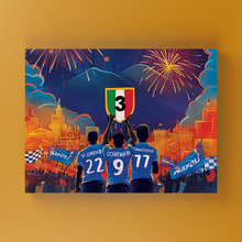 Carica l'immagine nel visualizzatore di Gallery, Napoli Festa Scudetto - Speciale Quadri Moderni Di Su Tela 15X25 / Orizzontale

