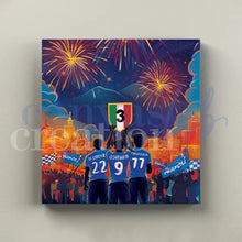 Carica l&#39;immagine nel visualizzatore di Gallery, Calamite Celebrative Scudetto Napoli - Su Tela Canvas Festa
