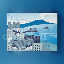 Carica l&#39;immagine nel visualizzatore di Gallery, Napoli Stilizzata - Quadri Moderni Di Su Tela 15X25

