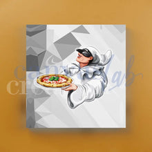 Carica l&#39;immagine nel visualizzatore di Gallery, Calamita Personalizzata Su Tela Canvas Pulcinella Pizza

