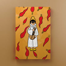 Carica l'immagine nel visualizzatore di Gallery, Pulcinella Corni - Quadri Moderni Di Napoli Su Tela 15X25 / Oro
