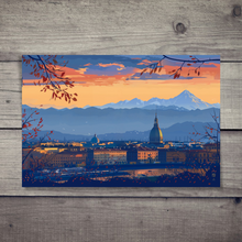 Carica l'immagine nel visualizzatore di Gallery, Torino al Tramonto - Quadri Moderni su Tela
