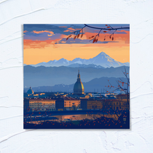 Carica l'immagine nel visualizzatore di Gallery, Torino al Tramonto - Quadri Moderni su Tela
