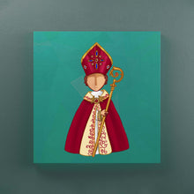 Carica l'immagine nel visualizzatore di Gallery, San Gennaro - Quadri Moderni Di Napoli Su Tela 20X20 / Verde Acqua
