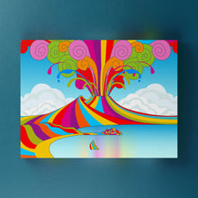 Carica l'immagine nel visualizzatore di Gallery, Vesuvio Colorato - Quadri Moderni Di Napoli Su Tela 15X25
