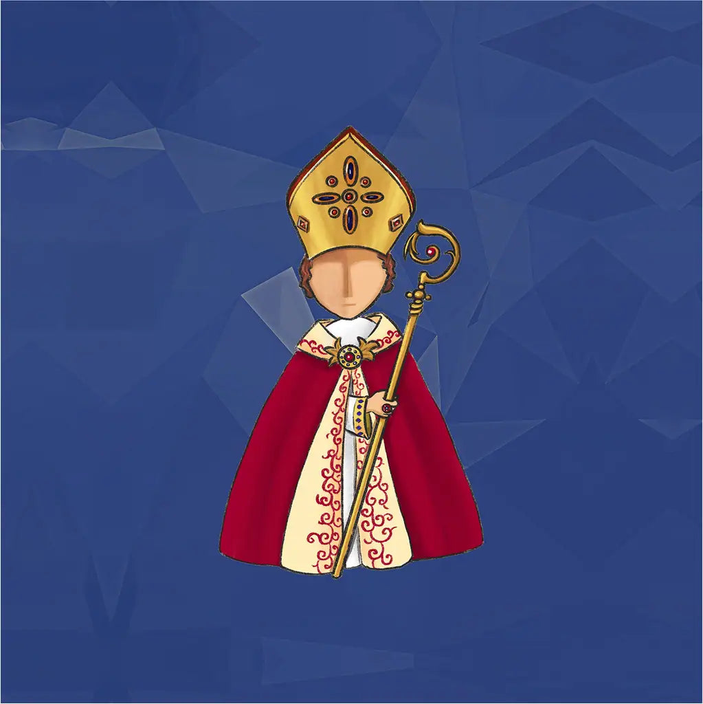 San Gennaro su fondo blu