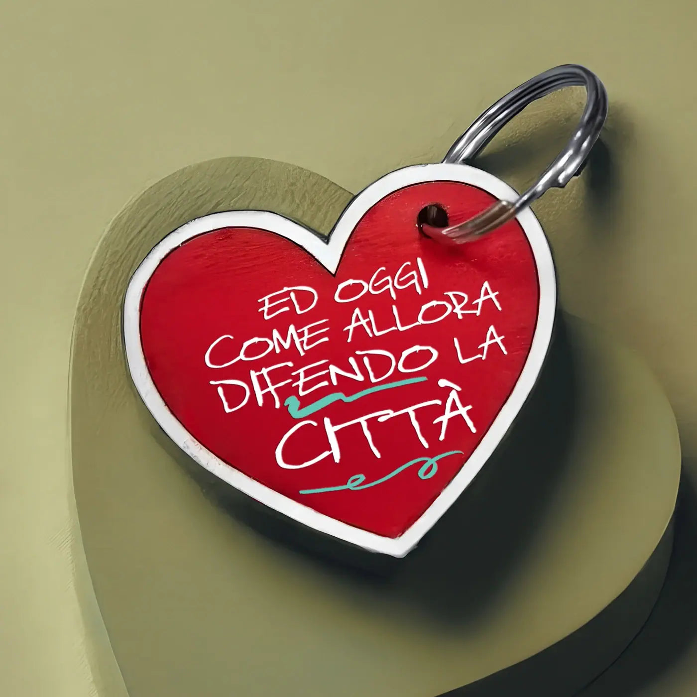 Portachiavi Difendo la città senza sfondo